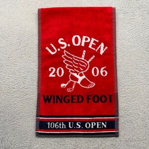 Sir Christopher Hatton 2006 US Open Winged Foot Member 39x16 Red Navy Golf Towel